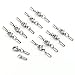 Surepromise 2mm 3mm Silver Stainless Steel Leather Choker Necklace Cord Clasps Lobster Fastener Barrel Cord End Caps 10pcs