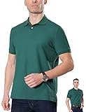 Fastorm Mens Short Sleeve Polo Shirt Performance Uniforms Solid Collar Top