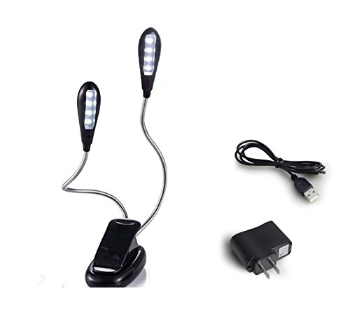 Lightahead gooseneck flexible led clip on book reading …