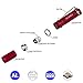 GLAREE E03 Keychain Flashlight, CREE LED 150 Lumens Mini Torch AAA Battery EDC Pocket Penlight Portable Emergency Light, Red