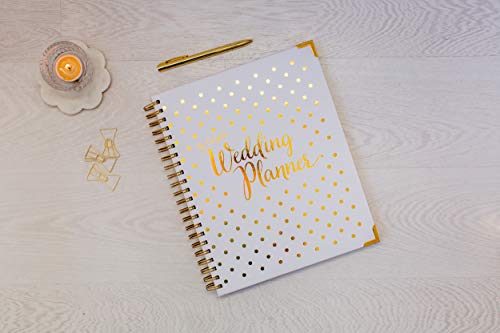 [New] Wedding Planner Gold - Undated Bridal Planning Diary Organizer - Hard Cover, Pockets & Online Support - Thumbnail 3