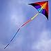 emma kites Reverie 60in Delta Kite Rainbow for Beginner Kids Adults Easy to Fly - RTF Kit Including Kite Tail & 320ft Kite String - for Spring Breeze, Outdoor Games Activities