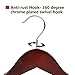 JS HANGER Wooden Extra-Wide Shoulder Suit Hangers for Coat and Pants, Walnut Finish, 6-Pack