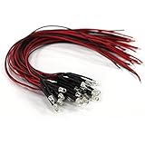 L123WM 20pcs Pre Wired 3mm WARM White Led Lamp Light Set 12V ~ 18V for Train Layout NEW