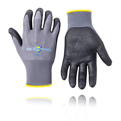 MicroFoam Nitrile Coated Safety Work Gloves with Touchscreen, Seamless