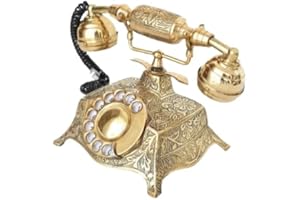 Solid Brass French Working Victorian Style Rotary Dial Phone Telephone Handmade