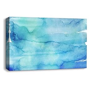 Canvas Wall Art Abstract Ink Feature Painting Artwork for Home Prints Framed - 12x18 inches