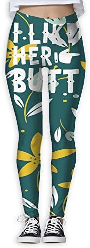 I Like Her Butt Custom Colorful Skinny Pants For Yoga Running Gym Women Sexy Yoga Pants Printed Dry Fit Sport Pants Elastic Fitness Gym Pants Workout Running Tight Sport Leggings Female Trousers