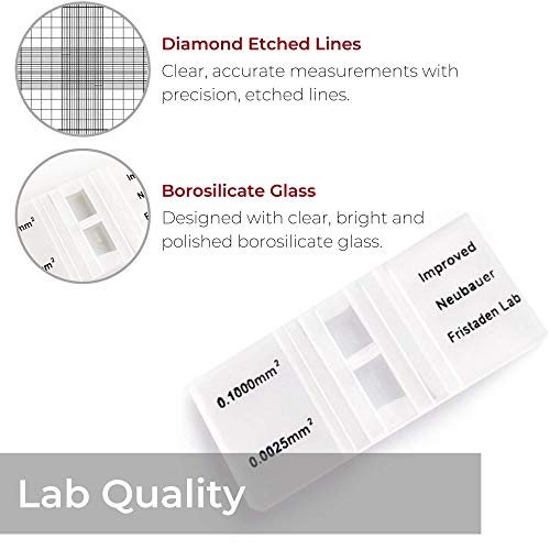 American Fristaden Lab Improved Neubauer Hemocytometer Diamond Etched