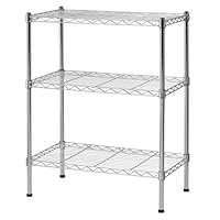 Sandusky WS241430 Wire Shelving, 24" Width x 30" Height x 14" Depth, 3 Shelves, Chrome