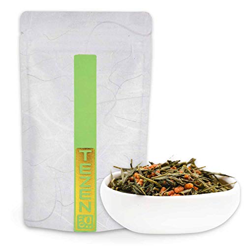 Genmaicha Bio Tee japanischer Grüner Bio Tee mit Reis | Ernte 2024 | Hochwertiger japanischer Grüntee | Bancha Grüntee mit geröstetem Reis (100 g)