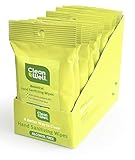 CleanWell Botanical Antibacterial Hand Sanitizing Wipes - Travel Size, 10 Count (Pack of 8) - Plant-Based, Alcohol-Free, Kid Friendly, Kills Germs botanically, Biodegradable Solution