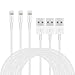 Feel2Nice 10 FT Lightning Cable Charger,5 pcak 10FT iPhone Long Charger USB Cables Cord 8 Pin to Charger for iPhone X 8/8 Plus/ 7 /6s / 6 Plus / 6s Plus/iPhone 5 / 5s / 5c / iPad/iPod, White