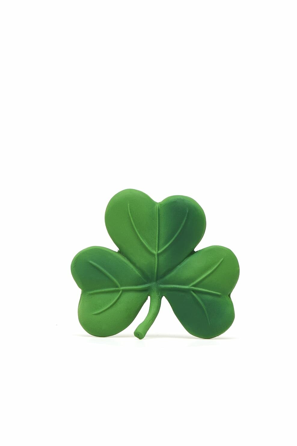 Lanco Clover Leaf; 100% Natural Rubber, Green, 200 g - Natural Rubber Clover Leaf Toy - Baby, Toddler