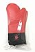 Extra Large Red/Black Heat Resistant Silicone Oven Mitts