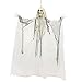 Halloween Haunters Hanging 4 Foot Scary White Face Ghost Witch Prop Decoration - Creepy Old Woman with Bendable Arms and Spindly Hands -Haunted House Graveyard Entryway Display