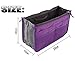 Focussexy Handbag Organizer Multi Pocket Purse Tote Black