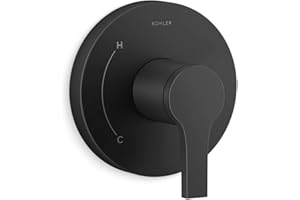 KOHLER TS35320-4-BL, Elate Rite-Temp Valve Trim, Matte Black, Contemporary Bathroom Valve, High Durability
