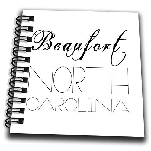 3dRose Alexis Design - American Beaches Typography - American Beaches. Decorative Text Beaufort, North Carolina - Mini Notepad 4 x 4 inch (db_290853_3)