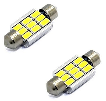 2x Lampen Soffitten mit E9-Prüfzeichen und StVZO-Zulassung CE CANBUS 36MM 9-Dioden 3W KALTWEIß Innen- Kennzeichen- Einstiegs-