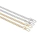 Mtlee 47 Inches DIY Iron Flat Chain Strap Shoulder Cross Body Bag Handbag Purse Replacement Chain Set with 2 Pieces Buckles (Gold and Silver)