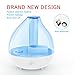 Ultrasonic Cool Mist Humidifier DONGSHEN 1.7L Capacity Diffuser Humidifiers Portable Personal Humidifier Max 12 Hours Automatically Shut-off 7 Colors Changeable LED Light