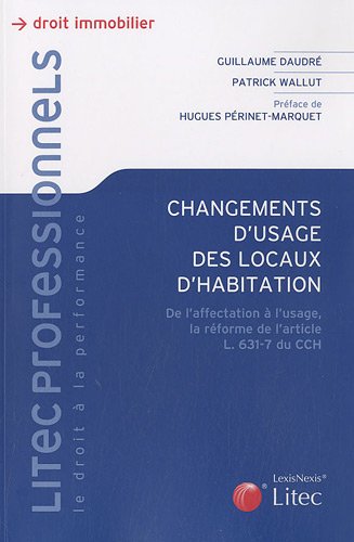 Changements d'usage des locaux d'habitation