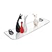 display4top Floating Shelves Acrylic Glass Shelf Kit Satin Nickel 6x17 Inch, 2 Pack