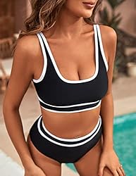 BMJL Women's High Waisted Bikini Sets Sporty Two