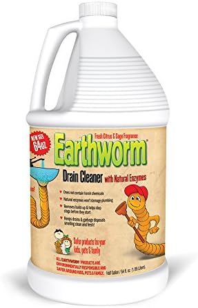 EarthwormDrain Cleaner - Drain Deodorizer - Natural and Family-Safe - 64 fl oz