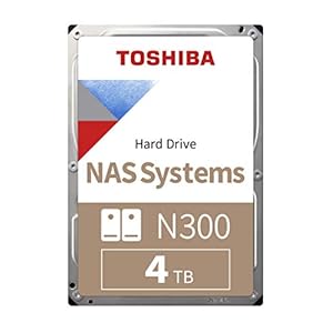 Toshiba 4TB N300 NAS 3.5’’ SATA Internal Hard Drive. 24/7 Operation, Supports 1-8 bay systems, 128MB Cache, 180TB/Year…