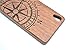 VolksRose SONY Xperia Z5 Wooden Case - Rosewood Compass - Premium Quality Natural Bamboo / Wood Cover with Free Screen Protector for Your Smartphone