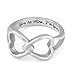 Double Hearts Infinity Ring, Promise Ring 