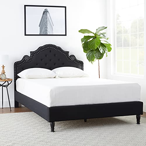 HomeLife Premiere Classics 51" Tall Platform Bed with Cloth Headboard