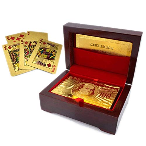 Luxurious 24K Gold Plated Playing Cards with Case - Make Your Magic Tricks More Luxurious & Creative for Family & Friends