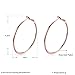 NewZenro 42mm Stainless Steel 14K Rose Gold Plated Round Endless Hoop Earrings For Womens Girls (rose gold)