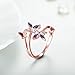 YEAHJOY Women's Adjustable Size Volly Open Rings Butterfly Shape Purple Austrian Crystals Rings