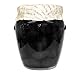 Giusto Sapore Italian Black Cerignola Whole Olives - Premium Gourmet GMO Free - Imported from Italy and Family Owned - 19.4oz.