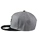 Connectyle Mens Skull Embroidery Fitted Flat Bill Hats Cool Snapback Hip Hop Cap, Medium, Grey