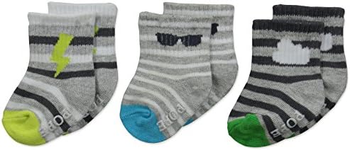 Rosie Pope Accessories Baby Boys' 3pk Crew Electric, Yellow, 12-24 Months
