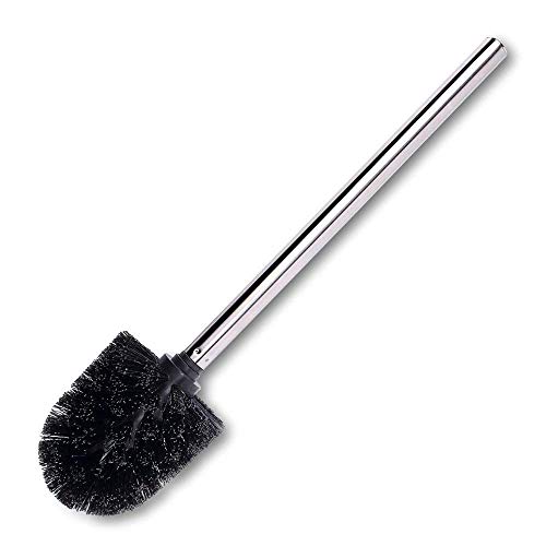 REFURBISHHOUSE A Pack of 5 Spare Toilet Brush Heads Can Be Replaced with Black Compatible Cartridges Black Brush Head Handle Stainless Steel Toilet Brush Replacement Toilet Brush Toilet Brush