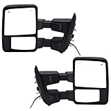 DEDC Pair 08-15 Ford Super Duty F250 F350 F450 Power Heated with Signal Light Towing Mirrors 2008 2009 2010 2011 2012 2013 2014 2015