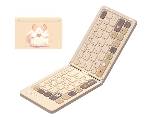 Foldable Mini Bluetooth Keyboard Portable Aesthetic