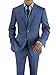 Bianco B Men's Linen Suit Modern Fit Two-Button Jacket Flat Front Pants Suit