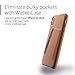 Mujjo Full Leather Wallet Case for iPhone Xs Max with Card Holder (Tan)