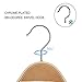 JS HANGER Wooden Pant Hangers, 5-Pack Light Weight Wood Skirt Hangers with Anti-Rust Hook and 2-Adjustable Clips