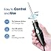 Habor Water Flosser, High Frequency Pulsed Oral Irrigator with 10 Pressure, Electric Dental Flosser 600ml Large Water Capacity, 8 Multifunctional Tips for Braces, Implants, Bridges, Black
