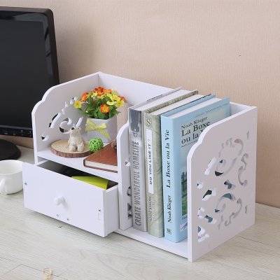 Freestanding Book Shelf Desk Top Organization Creative Table