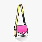 JumpFromPaper Fuchsia Giggle Shoulder Bag, Bag for Women, Design, Cartoon, Cute Bag