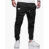 MGYIMOYUGYM Men's Casual Cargo Pants Hiking Pants Workout Joggers Sweatpants for Men